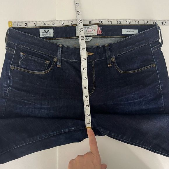 Lucky Brand Dark Wash Mid Rise Lolita Bootcut Stretch Ankle Denim Jeans Size 8 - Picture 14 of 16